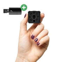 Mini Câmera Espiã Full HD e Sensor de Presença e Cartão 8GB