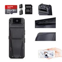 Mini Câmera Espiã Policial 256gb Wifi Sensor Movimento Ip Hd