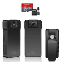 Mini Câmera Espiã Policial Wifi Sensor De Movimento Ip 64gb