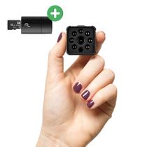 Mini Câmera Espiã, Visão Noturna e Sensor Presença com Cartão 16GB