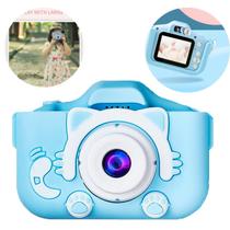 Mini Câmera Infantil Mini Recarregável Video Jogos Foto Gato