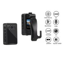 Mini Câmera Policia Body Segurança Áudio Vídeo Corpo Full HD 1296p USB A23
