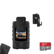 Mini Câmera Policia Bodycam Segurança Corpo Full Hd 4k 32gb A23
