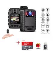 Mini Câmera Policial Com Sensor De Movimento 1080p Noturna 128gb