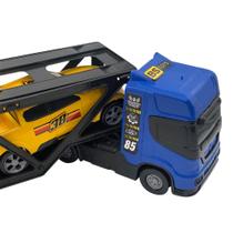 Mini Caminhão Cegonheiro Carreta de Brinquedo com 2 Carrinhos