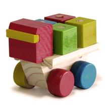 Mini caminhão com cubos - wood toys - 50
