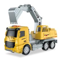 Mini Caminhão de Fricção Com Luzes e 5 Sons City Truck 25cm