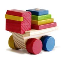 Mini caminhão pirâmide - wood toys - 21