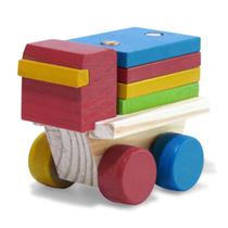 Mini caminhão retângulo - wood toys - 22