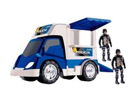 Mini Caminhão Samba Toys Base Móvel Polícia - 137