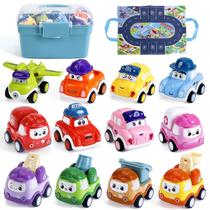 Mini caminhões pull-back Toy Car Kiddiworld com Playmat para 1 ano