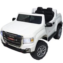 Mini Caminhonete Carro Elétrico Infantil Gmc Canyon Bateria 12V Branca Importway Bw-281br Motorizado