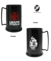 Mini Caneca com Gel Congelante Preta Oficial 300ml Cruz Malta Vasco