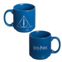 Mini Caneca Harry Potter Empilhável Cerâmica Azul 100ML Relíquias Da Morte Oficial WB - Zona Criativ