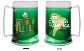 Mini Caneca Oficial Licenciada com Gel Congelante Verde 300ml Tricamp America Palmeiras