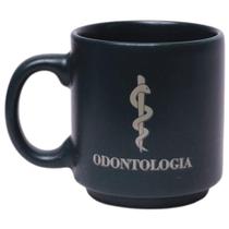 Mini Caneca Profissão Dentista Odontologia Café Expresso Empilhável Cerâmica 100ML - Zona Criativa