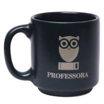 Mini Caneca Profissão Professora Educadora Café Expresso Empilhável Cerâmica 100ML - Zona Criativa