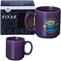 Mini Caneca Remix Et Etezinho Roxa Café Expresso Empilhável Cerâmica 100ML Oficial Toy Story Disney Pixar