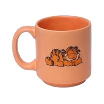 Mini Caneca Tina Garfield Café 100ml Laranja Zonacriativa