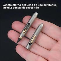 Mini Caneta Eterna De Liga De Titânio E Grafite Apagável, Não Precisa De Afiar, Portátil, Chaveiro,