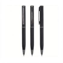 Mini Canetas Esferográficas Tinta Preta, Prata e Preto
