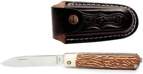 Mini canivete chaveiro com bainha de couro