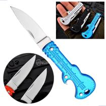 Mini Canivete Chaveiro Guitarra C/ Abridor e Lâmina Dobrável E Multifuncional Para Presentear SLKD85 Mini Canivete Chaveiro Guitarra C/ Abridor e Lâmina Dobrável E Multifuncional Para Presentear SLKD85