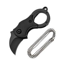 Mini Canivete Portátil De Aço Inoxidável Com Chaveiro, Descascador, Lâmina Fixa, Ferramenta Multiuso