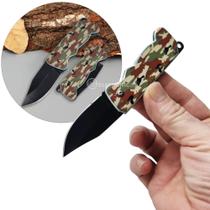 Mini Canivete Retrátil em Aço Inoxidável Camuflado com Lâmina de 5cm Aventuras e Emergências SLKD45 Mini Canivete Retrátil em Aço Inoxidável Camuflado com Lâmina de 5cm Aventuras e Emergências SLKD45