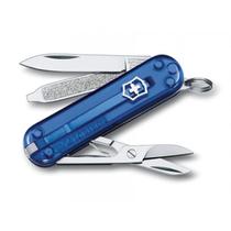 Mini Canivete Suíço Classic Victorinox Azul Translúcido 7 funções Original 0.6223.T2