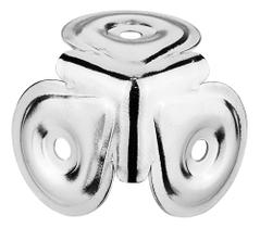 Mini Canto Reto Aço Cromado Pequeno 3 Furos Para Cases Baús