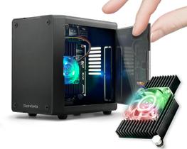 Mini capa para PC ElectroCookie para Raspberry Pi 5 com refrigerador RGB