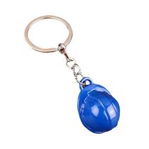 Mini capacete de segurança Chaveiro com design de chapéu rígido em liga de zinco azul Mini capacete de segurança Chaveiro com design de chapéu rígido em liga de zinco azul