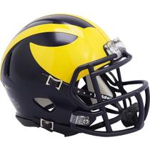 Mini capacete Riddell NCAA Michigan Wolverines Speed Design