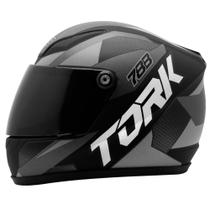 Mini Capacete Tork Edition Fosco Preto e Cinza