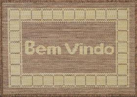 Mini Capacho Sisal Look Bem Vindo 007 Castor 040X060 Cm