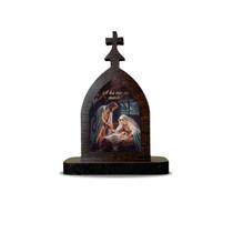 Mini Capela de Natal da Sagrada Família em MDF 7cm Mini Capela de Natal da Sagrada Família em MDF 7cm