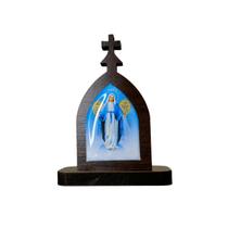 Mini Capela de Nossa Senhora das Graças em MDF 7cm Mini Capela de Nossa Senhora das Graças em MDF 7cm