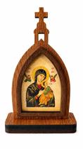 Mini Capela de Nossa Senhora do Perpétuo Socorro em MDF 10cm