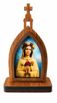 Mini Capela de Nossa Senhora Rosa Mística em MDF 10cm Mini Capela de Nossa Senhora Rosa Mística em MDF 10cm