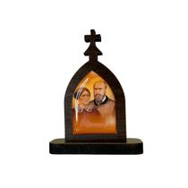 Mini Capela de São Luís e Santa Zélia Martin em MDF 7cm