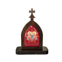 Mini Capela dos Sagrados Corações de Jesus e Maria em MDF 7cm