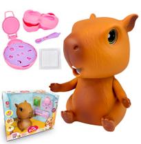Mini Capivara Faz Cocô De Mentirinha Com Massinha E Acessórios Inclusos My Fun Poo Zoo