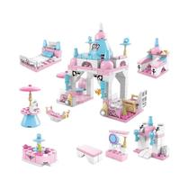 Mini Carregadeira Caminhão Carro De Polícia Engenharia Betoneira Modelo Clássico Conjunto De Blocos