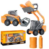 Mini Carregadeira Case Garfo Modelo SV300B Brinquedo Colecionável Miniatura Realista