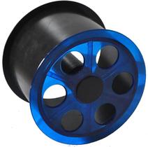 Mini Carretilha de Acrílico 15 CM Para Pipa - Azul - Carretilha Pipas