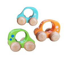 Mini carrinho com desenho para bebês, conjunto com 3 unidades