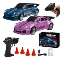 Mini Carrinho Drift Escala 1:64 Tração 4x4 Recarregável