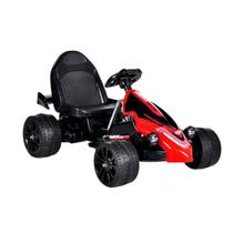 Mini Carrinho Elétrico Estilo Kart Preto/Vermelho Com Som Luz E Cinto de Segurança 6v - Até 25kg - Importway