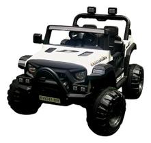 Mini Carrinho Elétrico Utv Infantil Potente 12v Luzes E Som Cor Branco